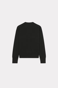 Boke Flower embroidered wool cardigan - Black