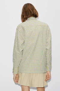 Chemise oversize vichy "BOKE FLOWER" - Golden Yellow