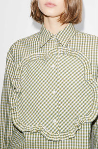 Chemise oversize vichy "BOKE FLOWER" - Golden Yellow