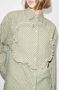 Chemise oversize vichy "BOKE FLOWER" - Golden Yellow
