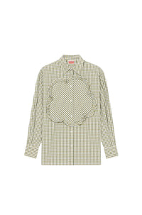 Chemise oversize vichy "BOKE FLOWER" - Golden Yellow