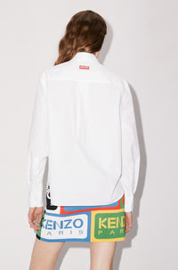 Chemise droite col Claudine - Off White