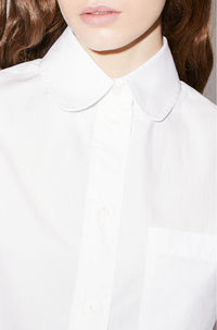 Chemise droite col Claudine - Off White
