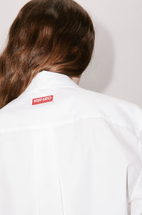 Chemise droite col Claudine - Off White