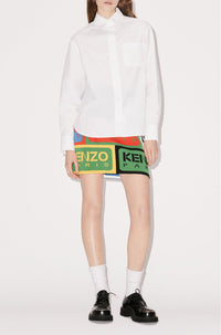 Chemise droite col Claudine - Off White
