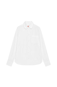Chemise droite col Claudine - Off White