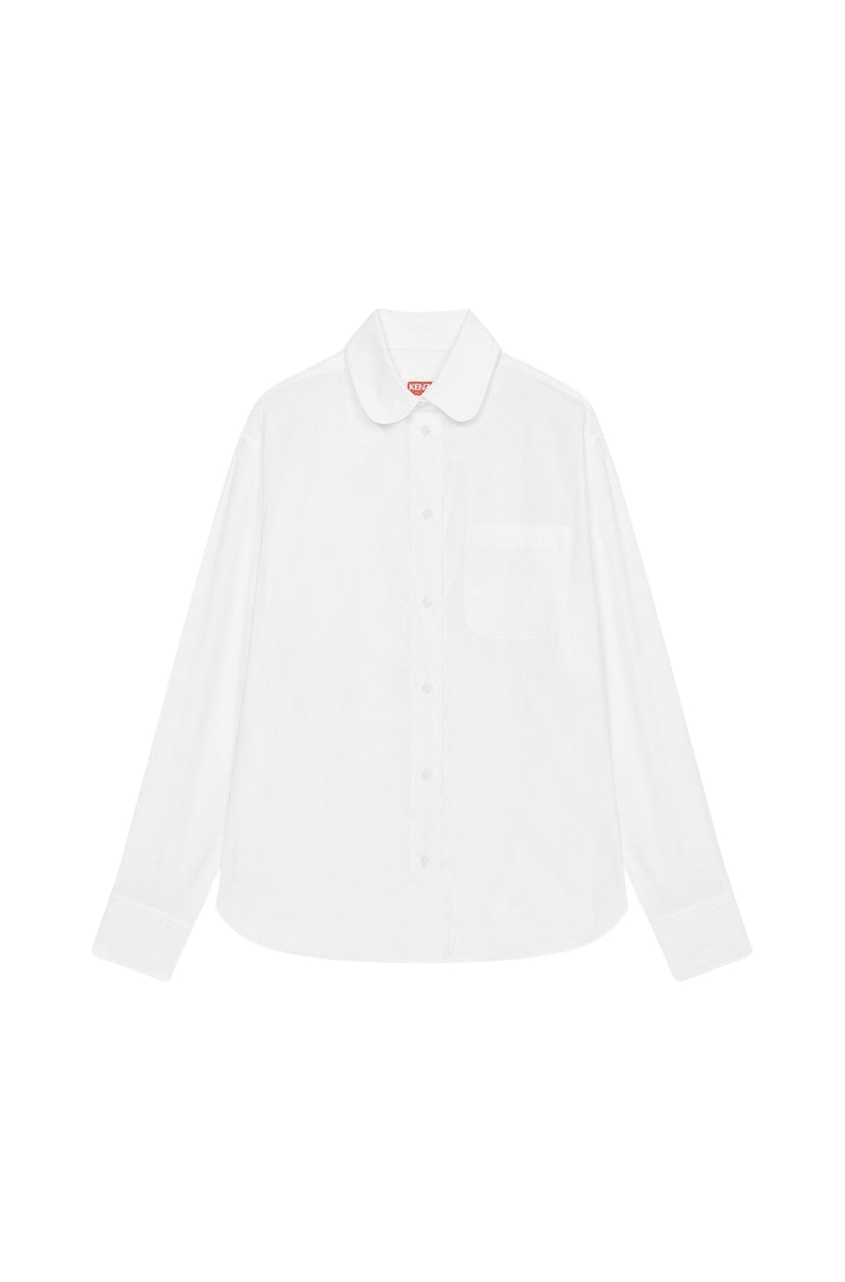 Chemise droite col Claudine - Off White