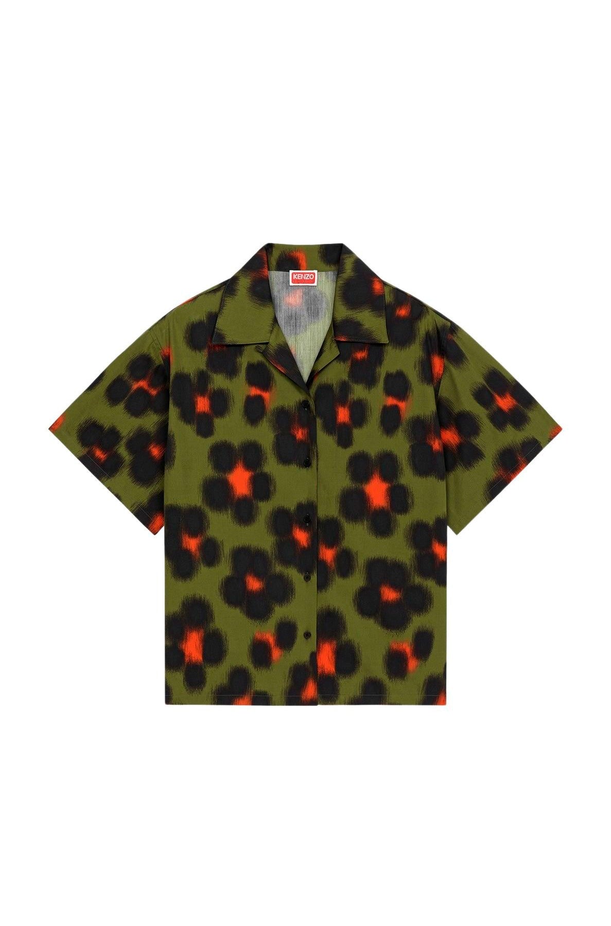 Chemise boxy Hana Leopard - Khaki