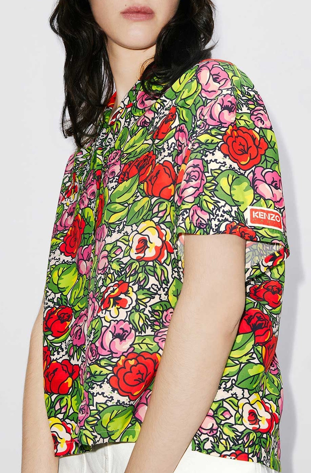 Chemise boxy "Hawaiian Flower" - Off White
