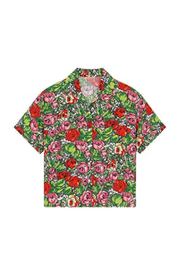 Hawaiian Flower boxy shirt - Off White