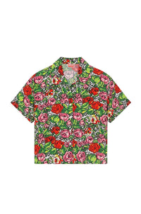 Chemise boxy "Hawaiian Flower" - Off White