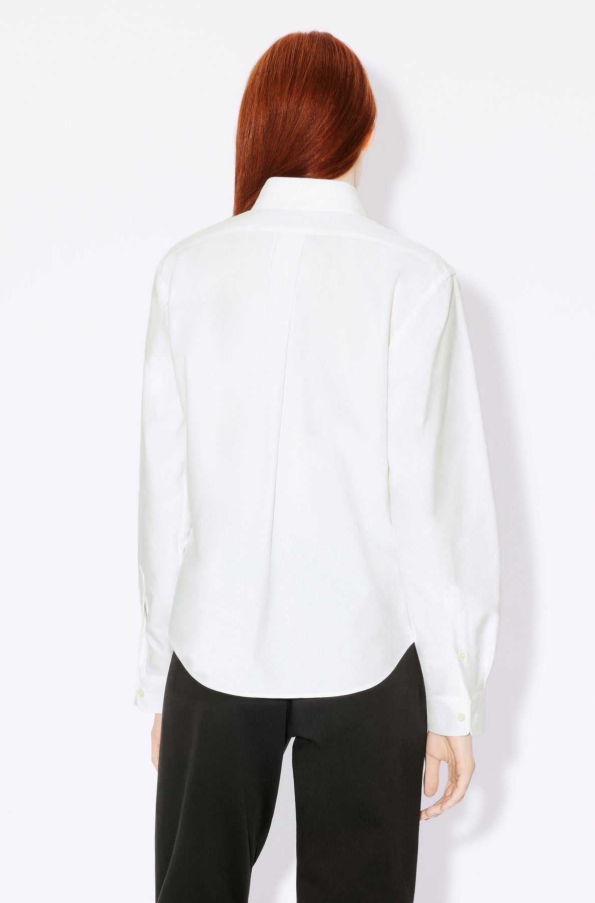 Boke Flower embroidered slim-fit shirt - White