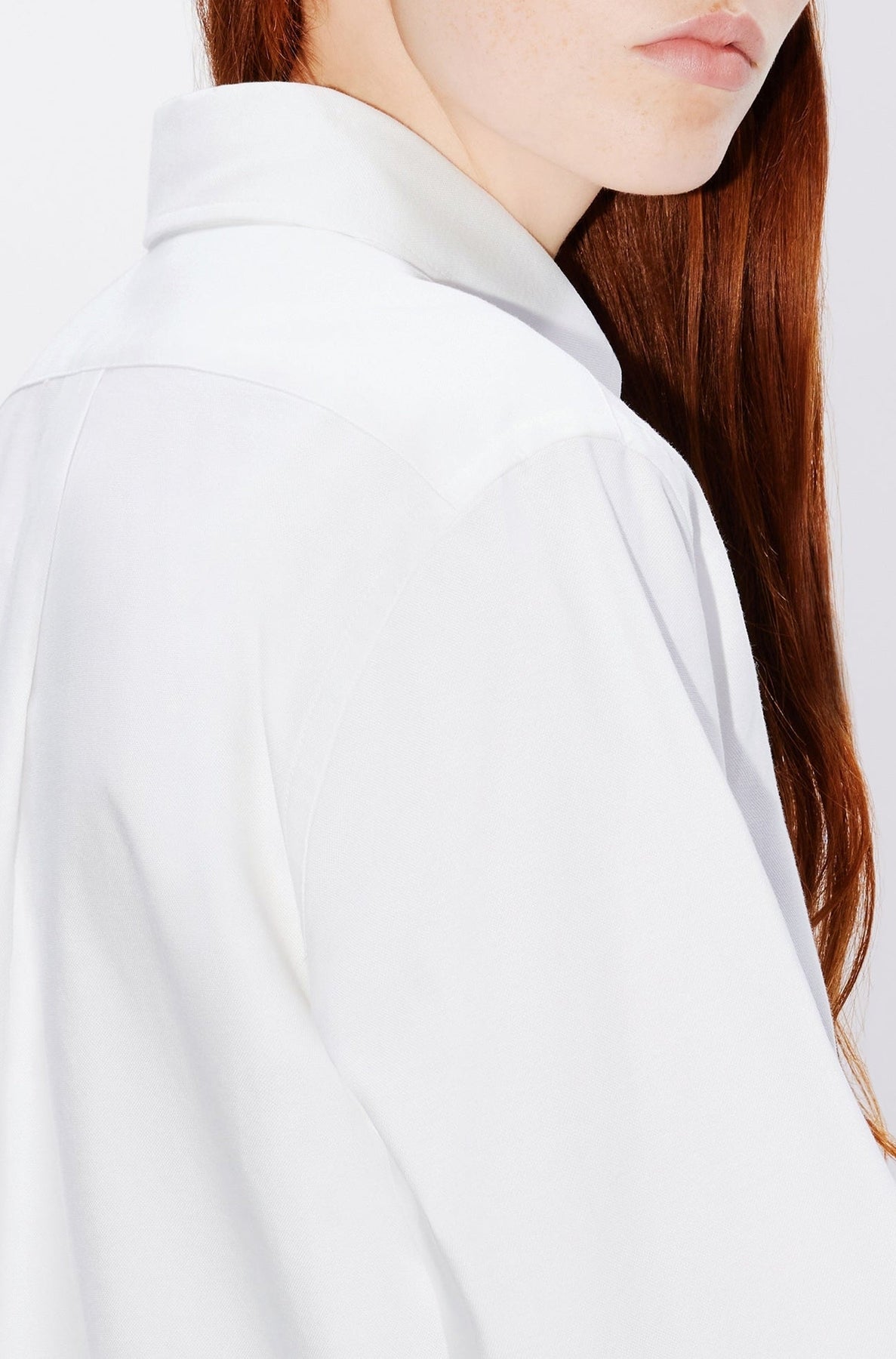 Boke Flower embroidered slim-fit shirt - White