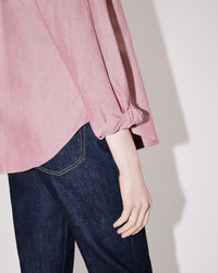Chemise slim brodée "Boke Flower" - Cherry
