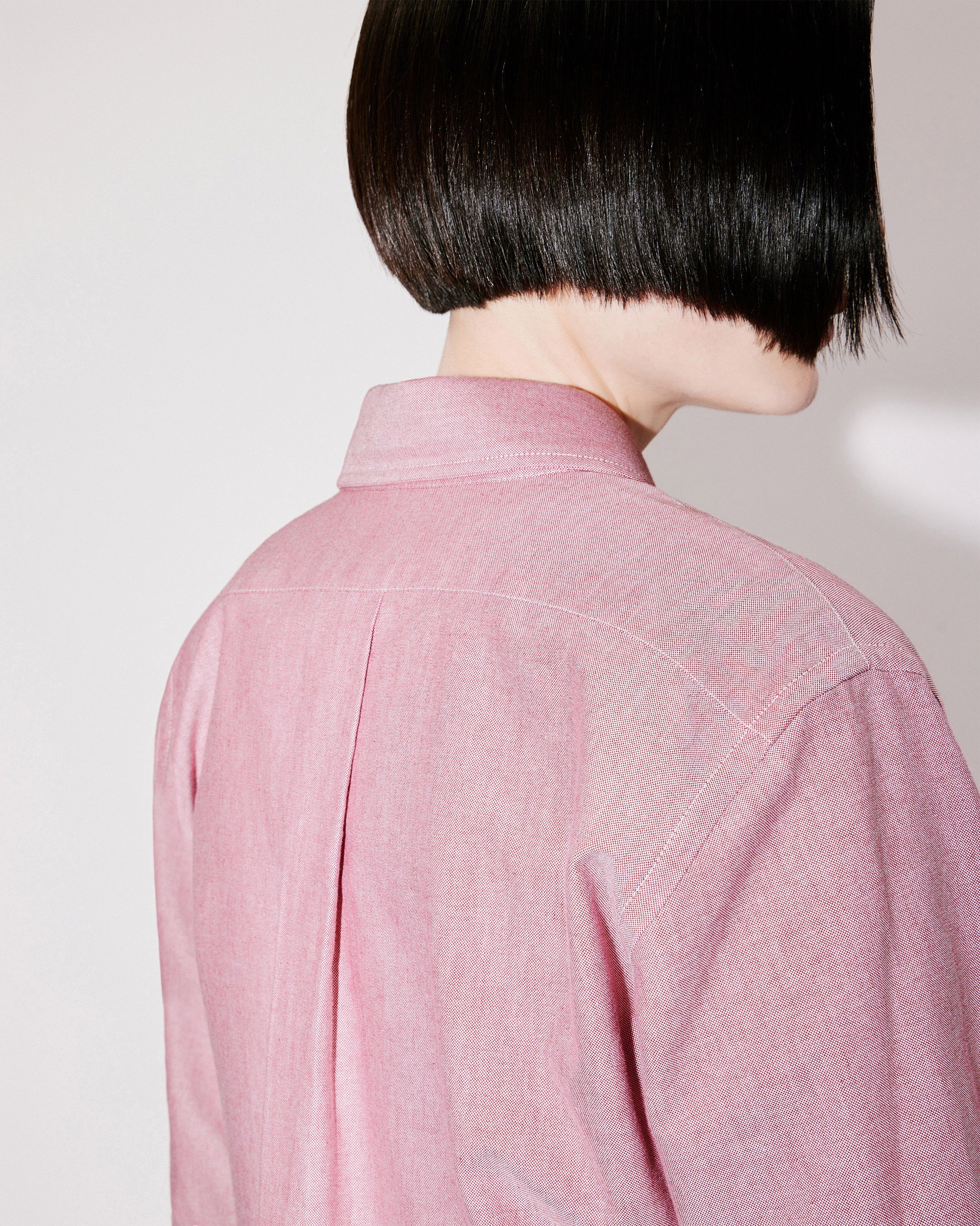 Chemise slim brodée "Boke Flower" - Cherry