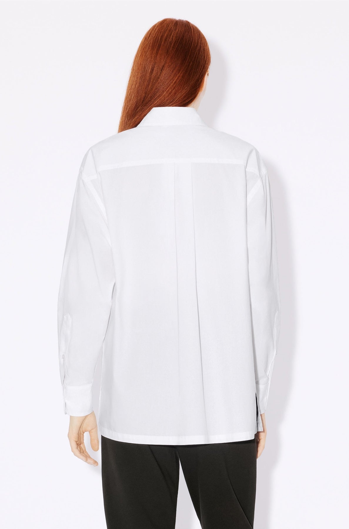 Boke Flower embroidered oversized shirt - White