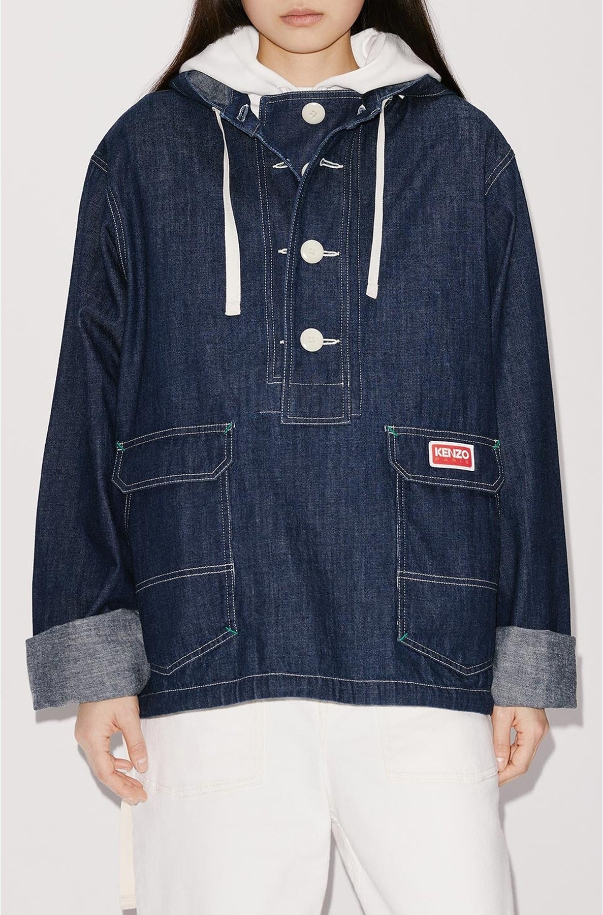 Surchemise en denim light - Rinse Blue