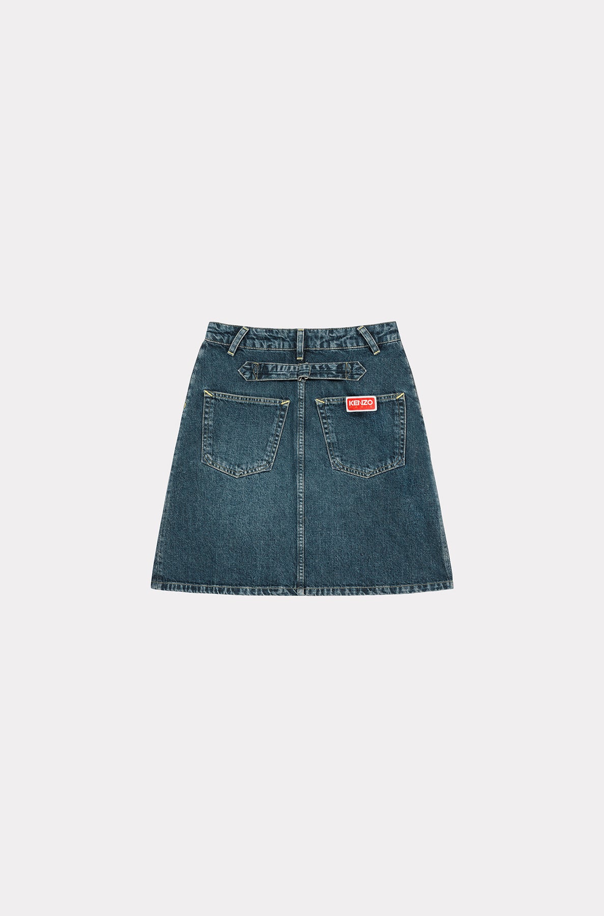 Jupe courte en denim - Dark Stone Blue Denim