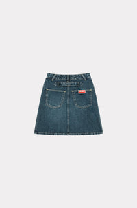 Dark Stone Short Denim Skirt