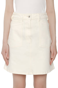Short denim skirt - Bleached White