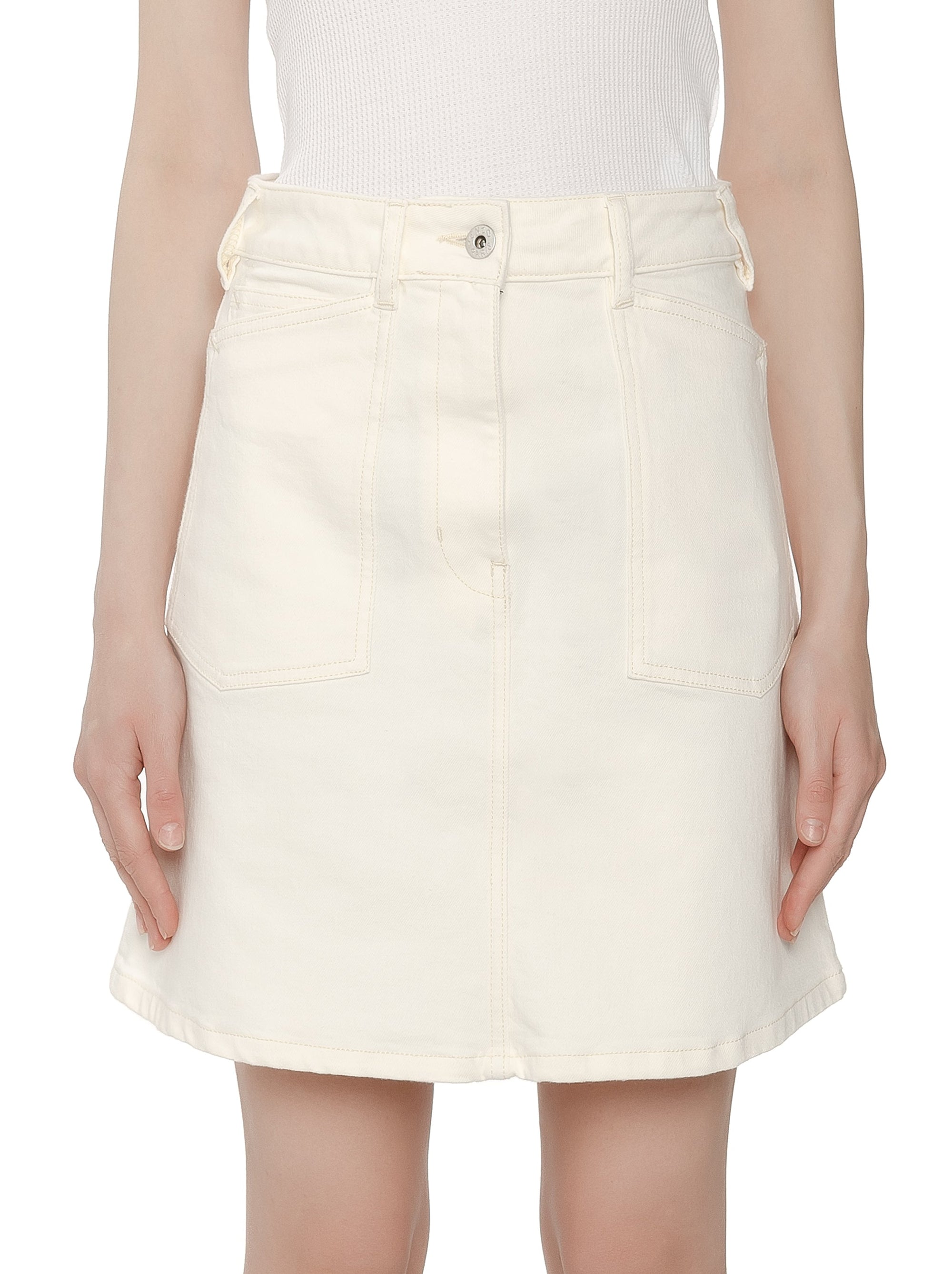 Jupe courte denim - Bleached White
