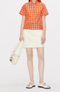 Jupe courte denim - Bleached White