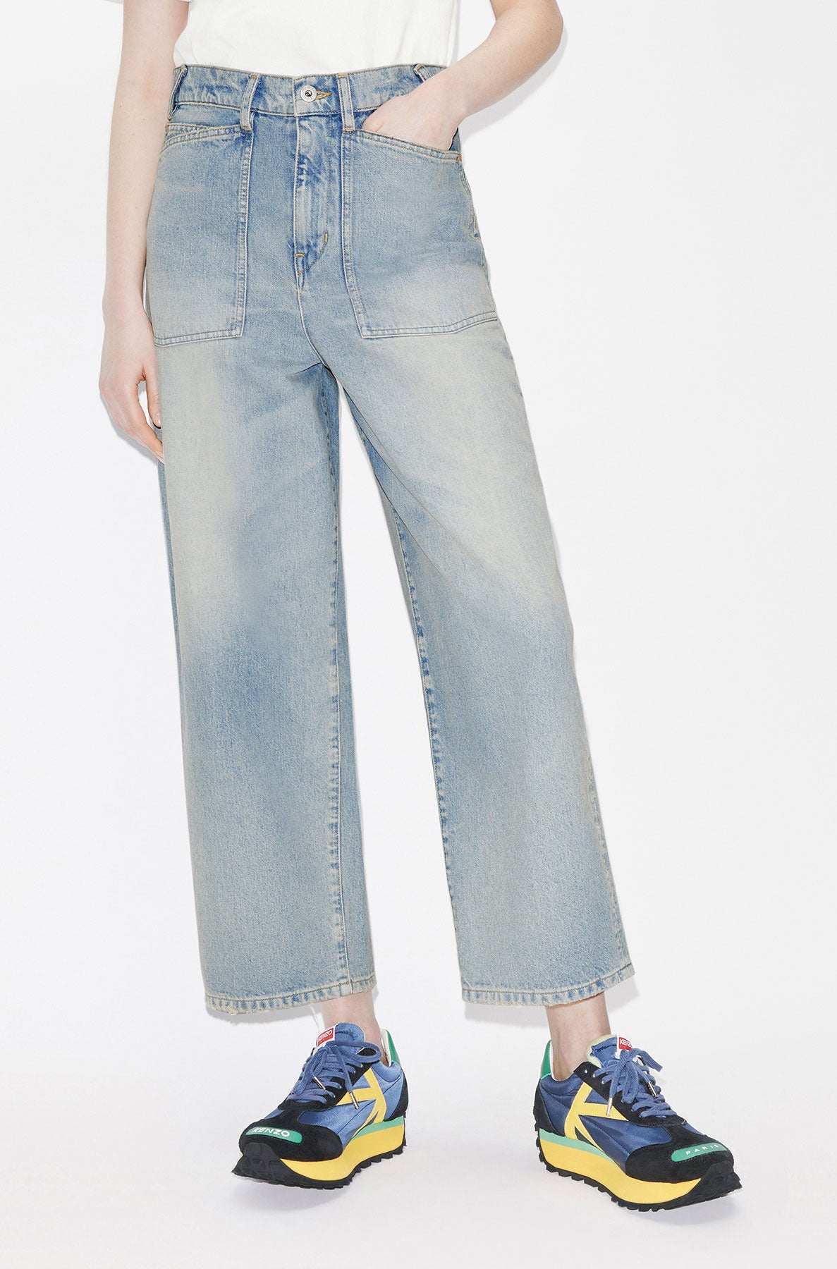 Jean carotte ajusté St Bleach Dirty - Stone Dirty Blue