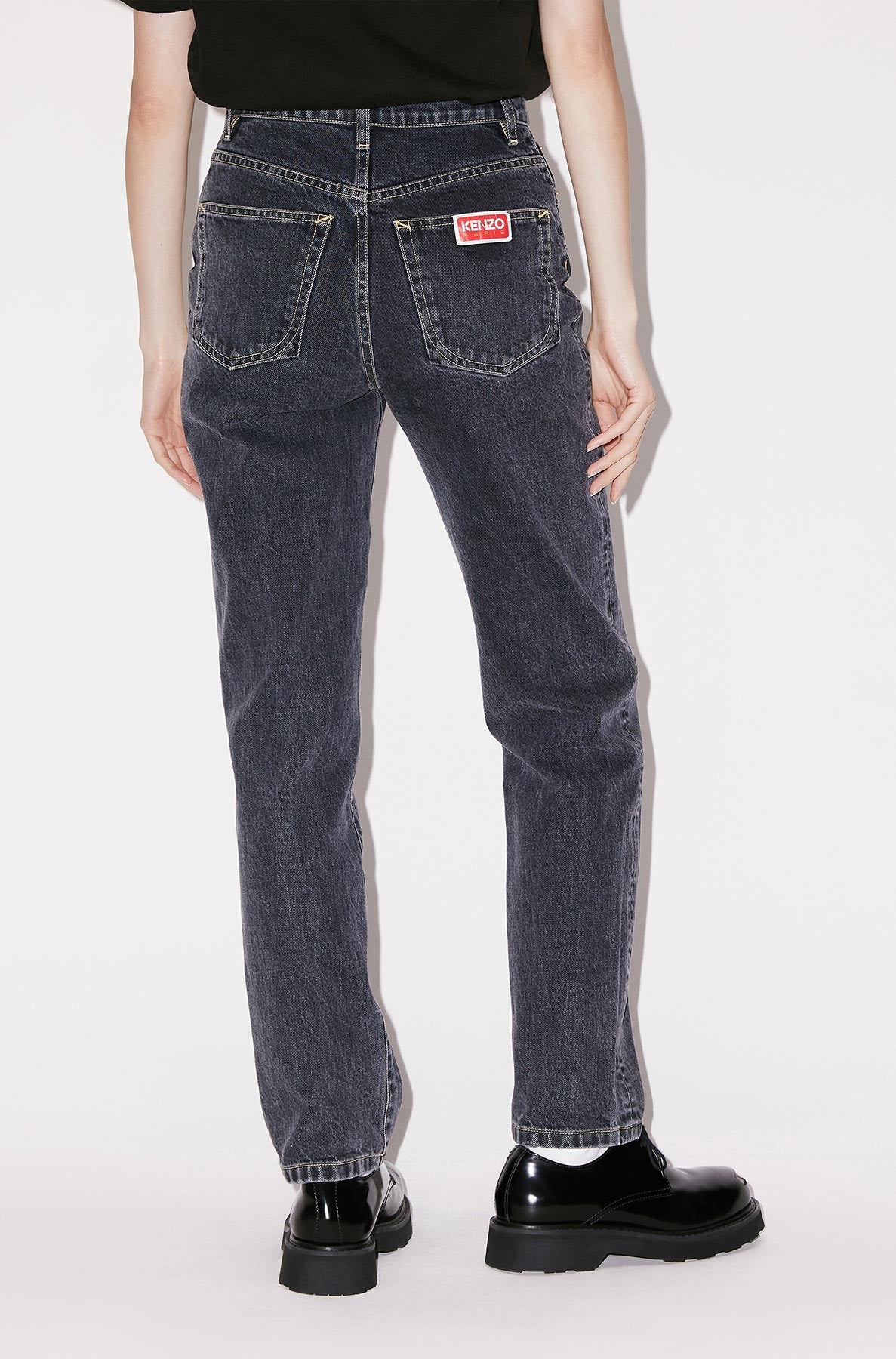 Jean droit Asago - Bleached Black