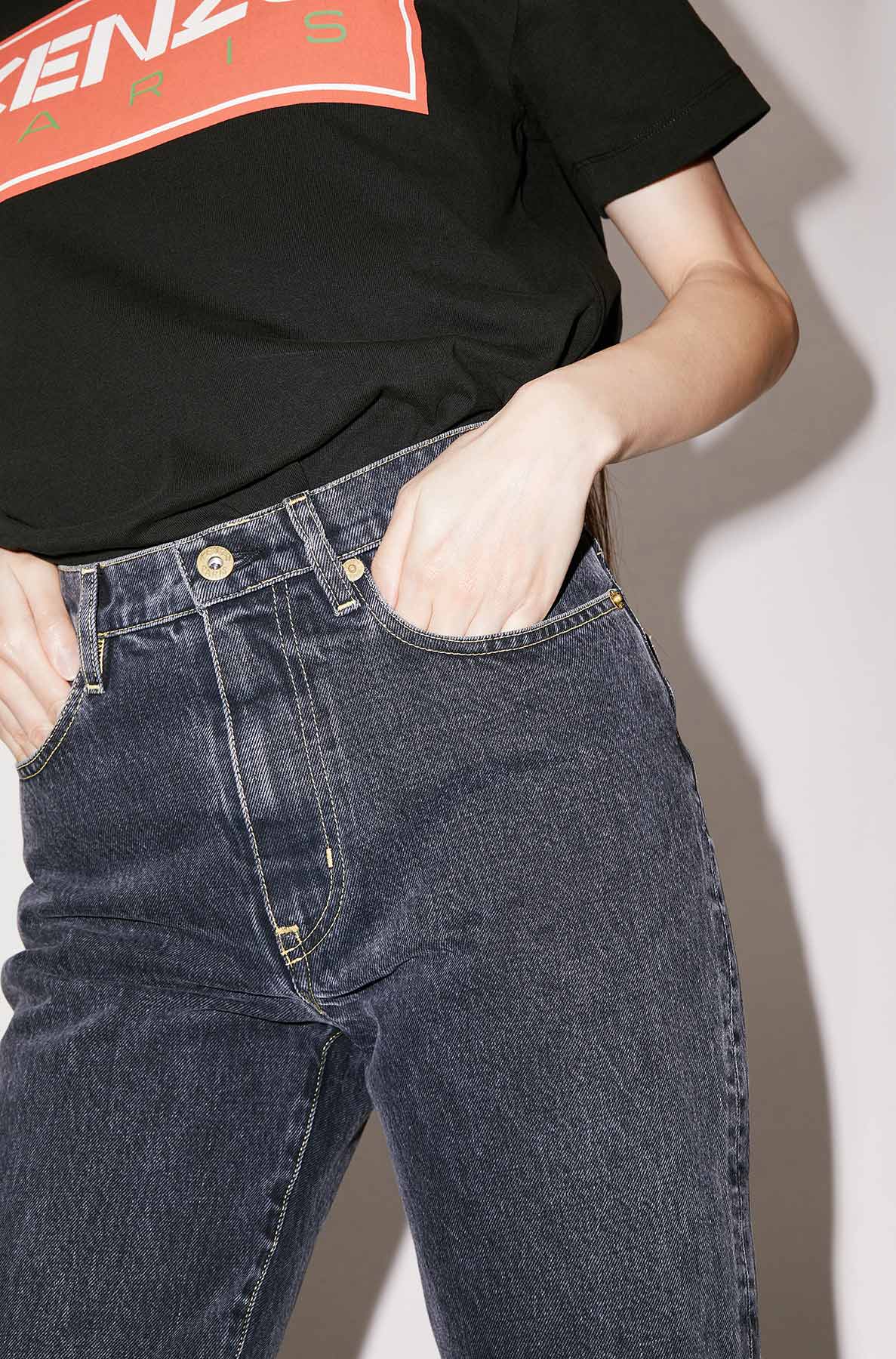 Jean droit Asago - Bleached Black