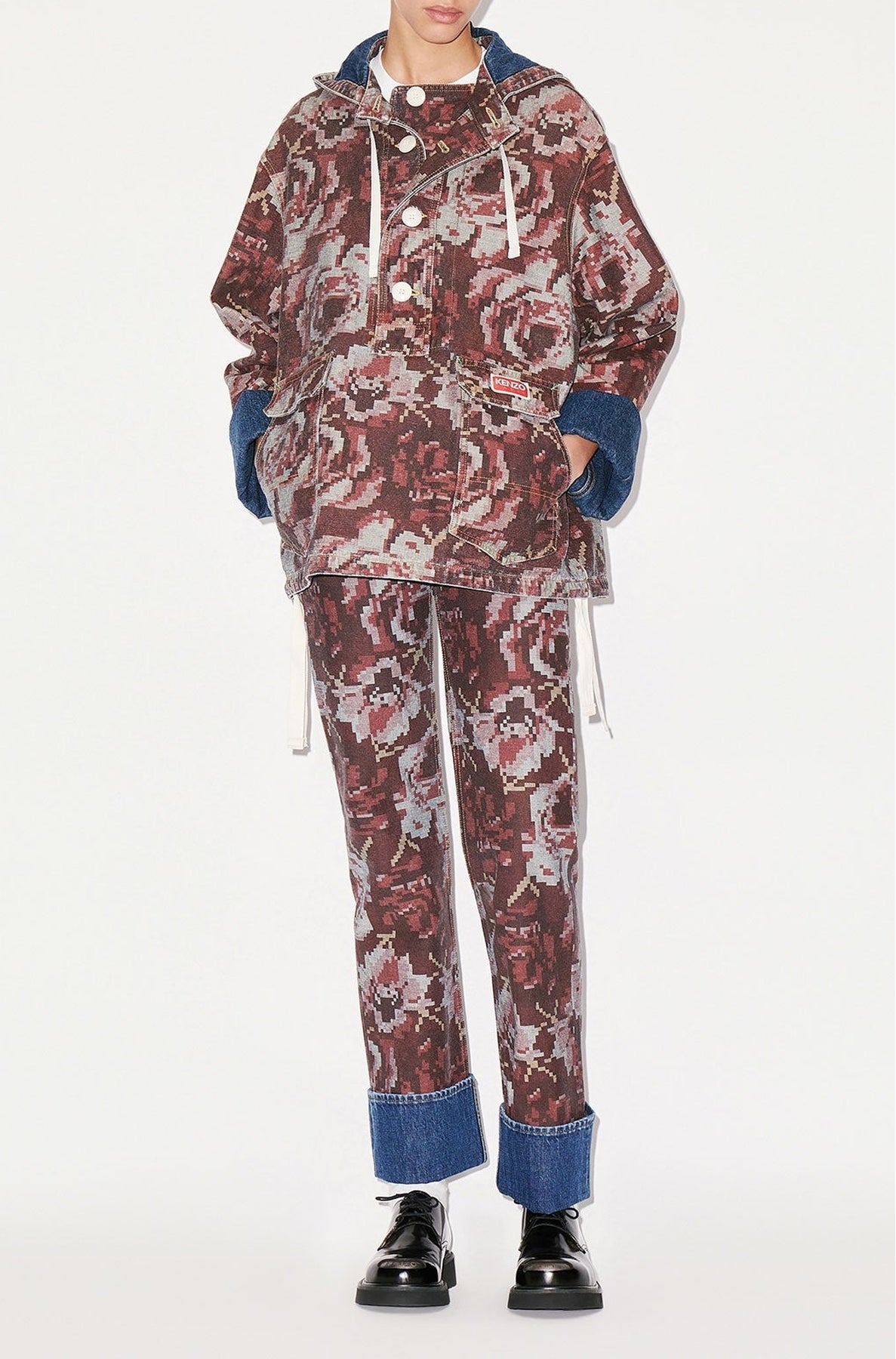 Jean droit Asago "Kenzo Pixel" - Medium Red
