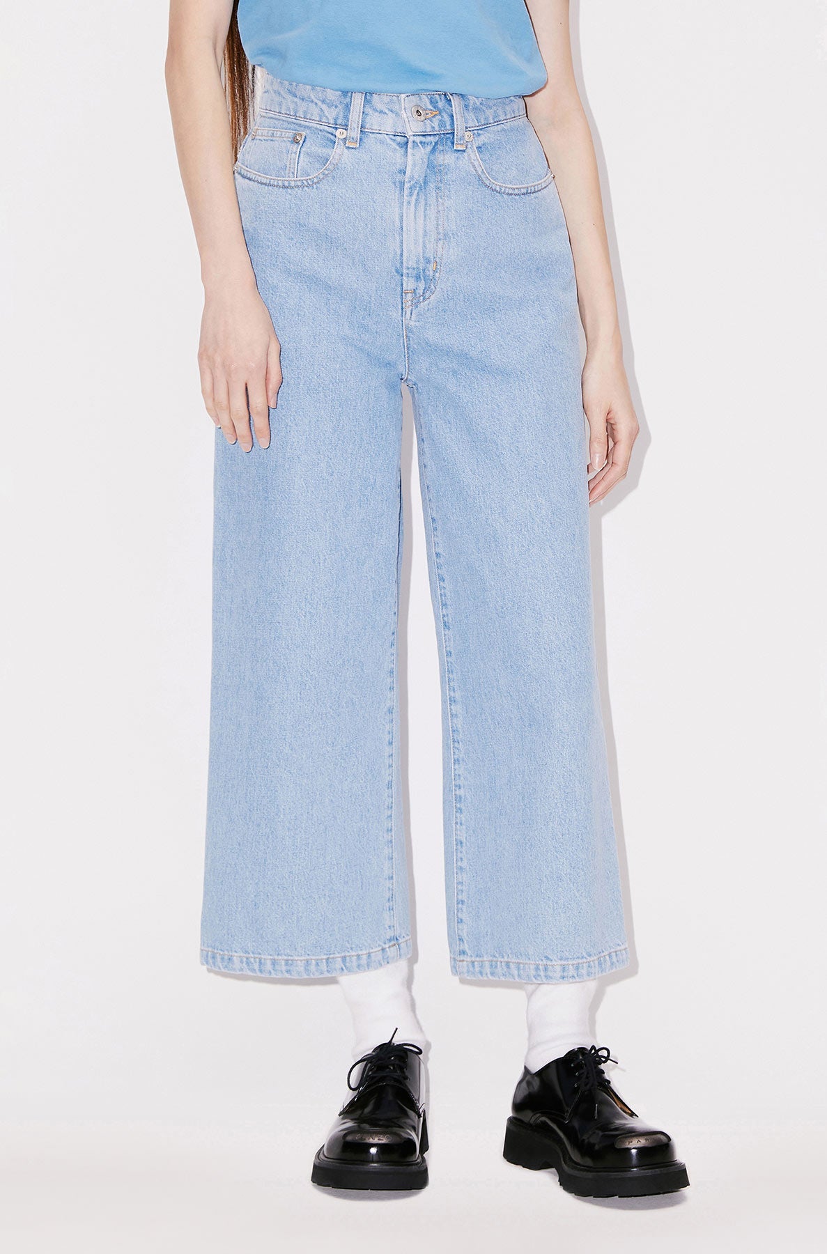 Jean coupé Sumire - Bleached Blue