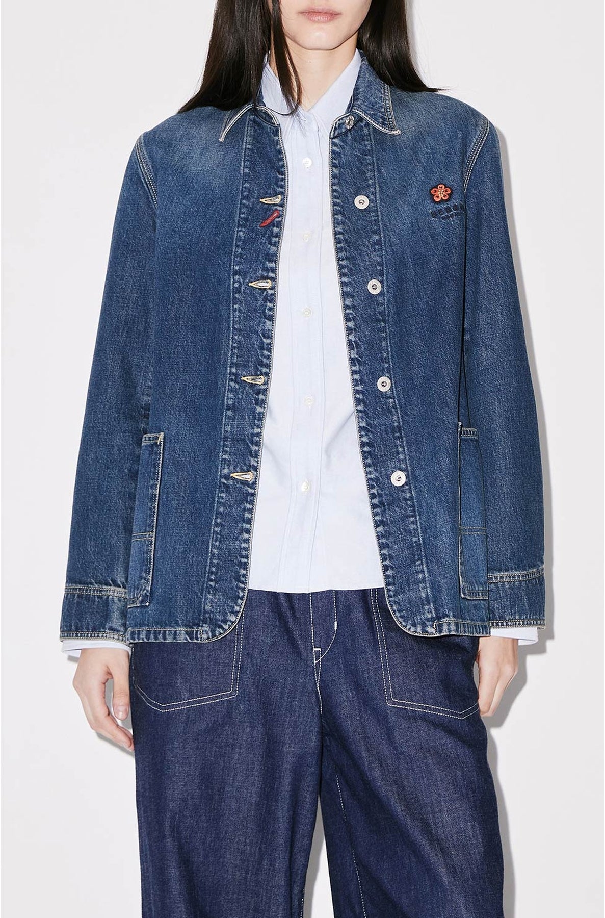 Veste de travail en denim - Dark Stone Blue