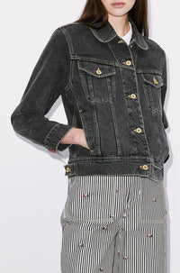 Veste camionneur en denim St Bleach - Bleached Black