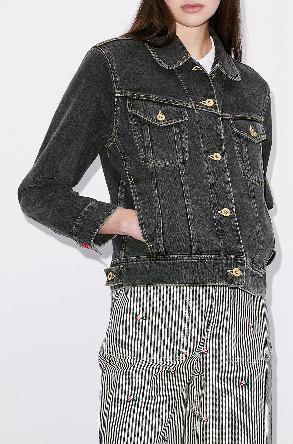 Veste camionneur en denim St Bleach - Bleached Black