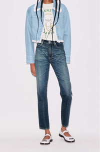 Veste denim cropped - Bleached Blue