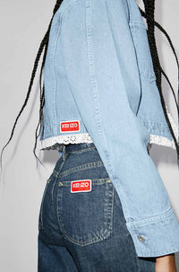 Veste denim cropped - Bleached Blue