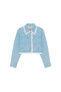 Veste denim cropped - Bleached Blue