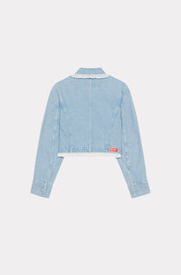 Veste denim cropped - Bleached Blue
