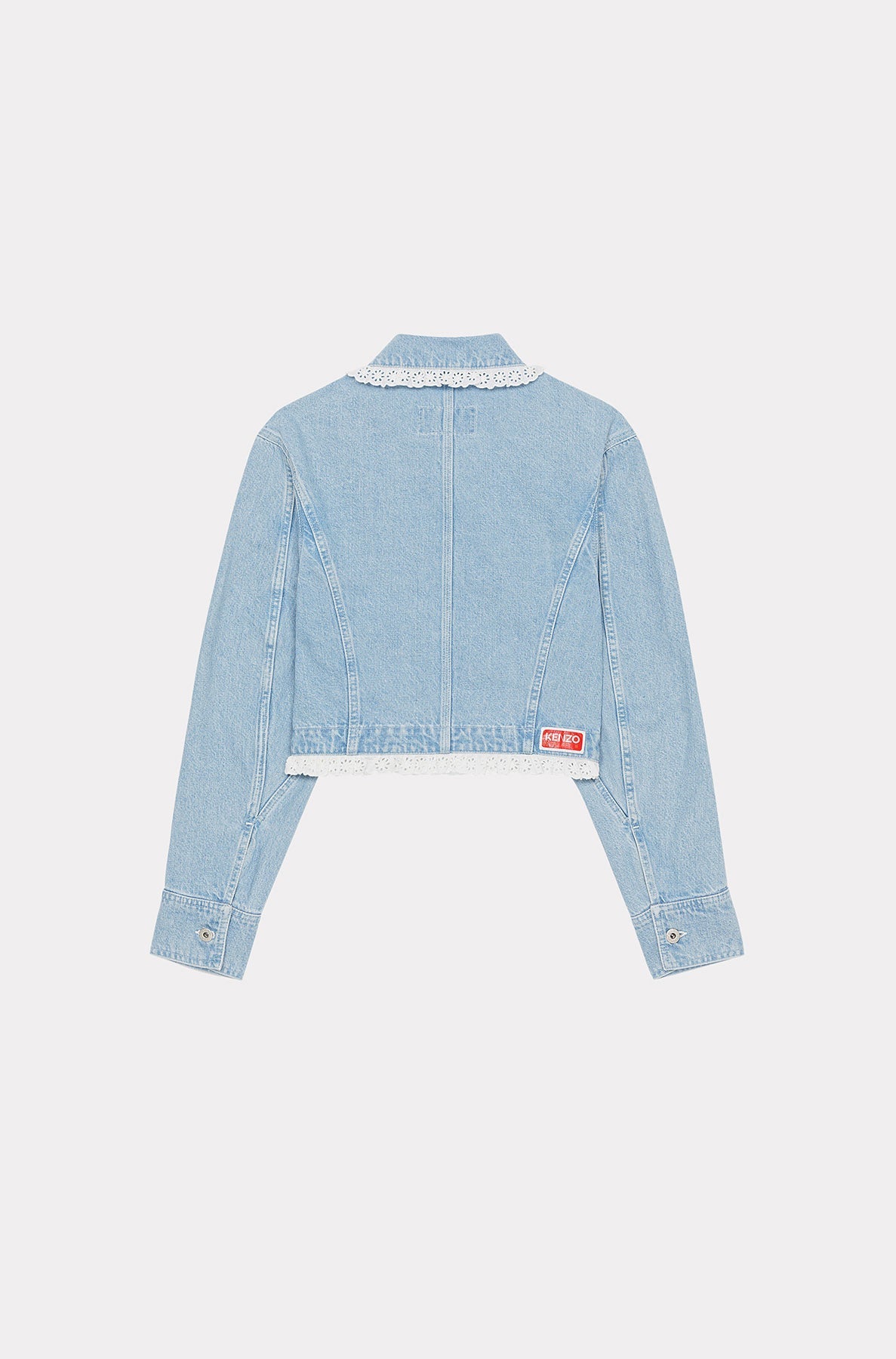 Veste denim cropped - Bleached Blue