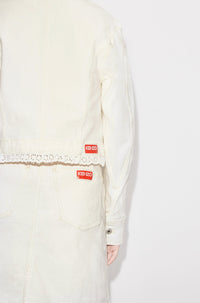 Bleached cropped denim jacket - Bleached White