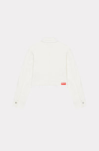 Bleached cropped denim jacket - Bleached White