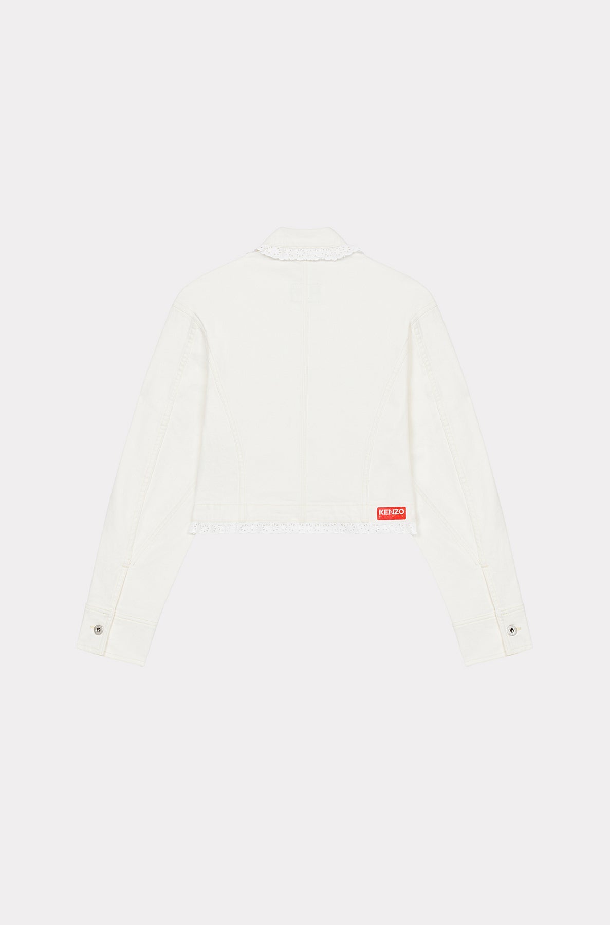 Bleached cropped denim jacket - Bleached White
