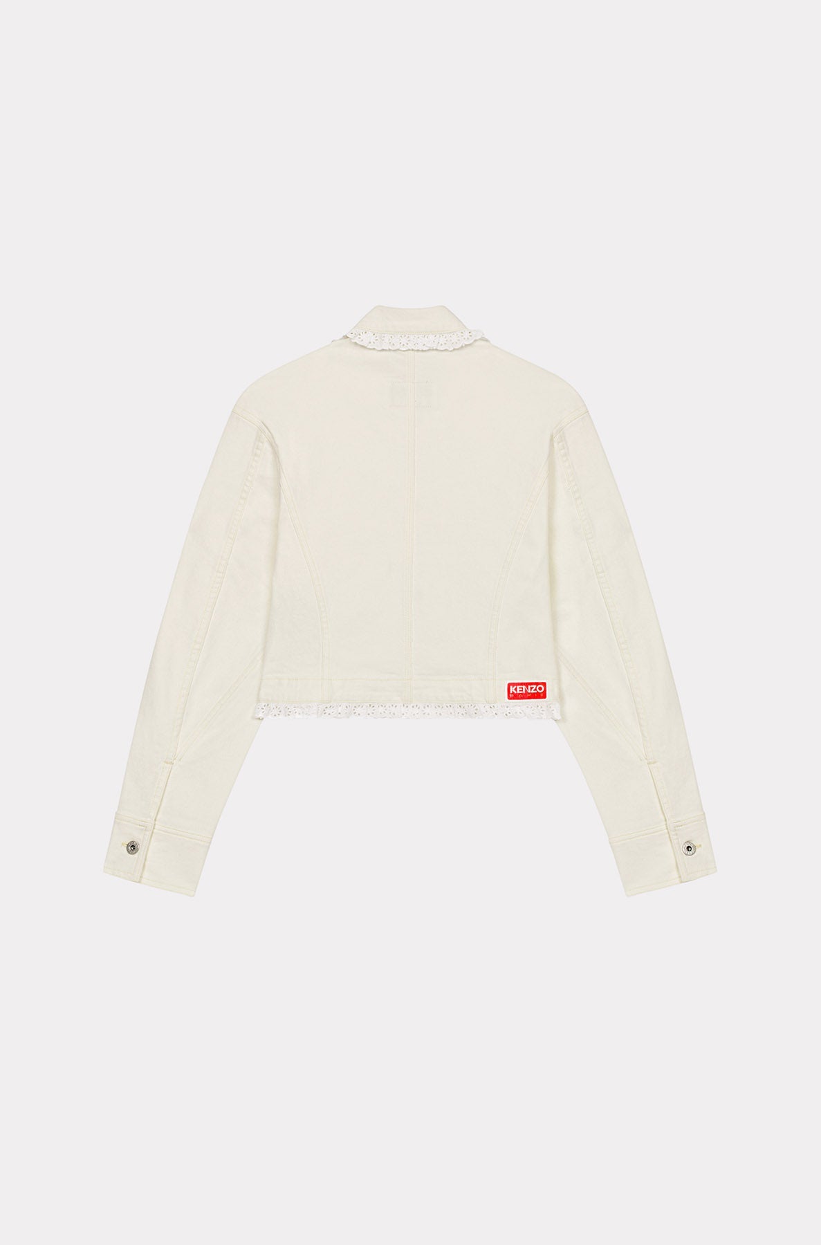 Bleached cropped denim jacket - Bleached White