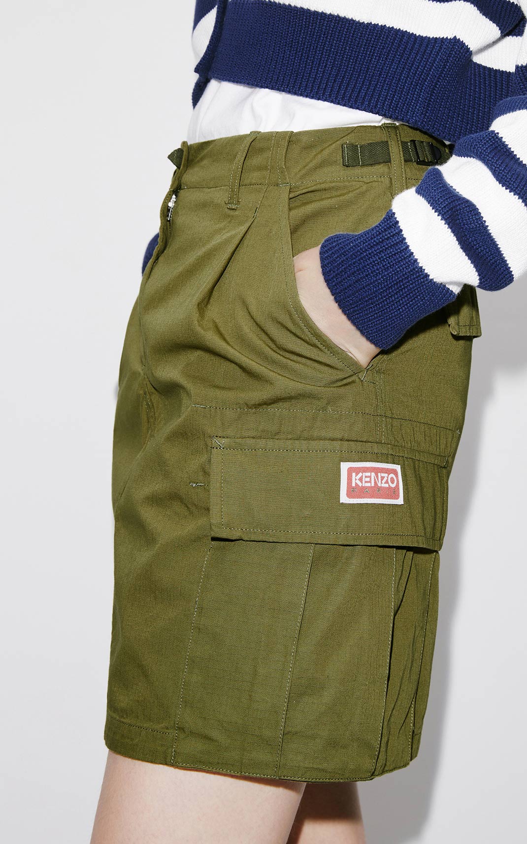 Jupe cargo courte - Khaki