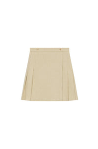 Jupe trapèze en lin - Beige