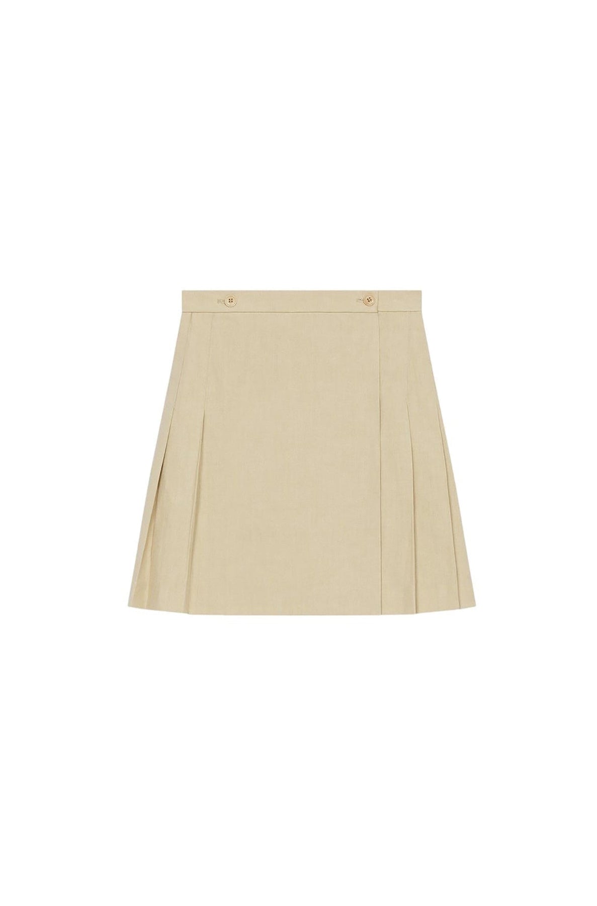 Jupe trapèze en lin - Beige