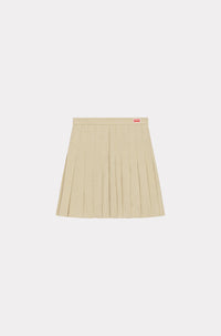 Jupe trapèze en lin - Beige