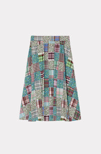 Jupe midi patchwork - Multicolor