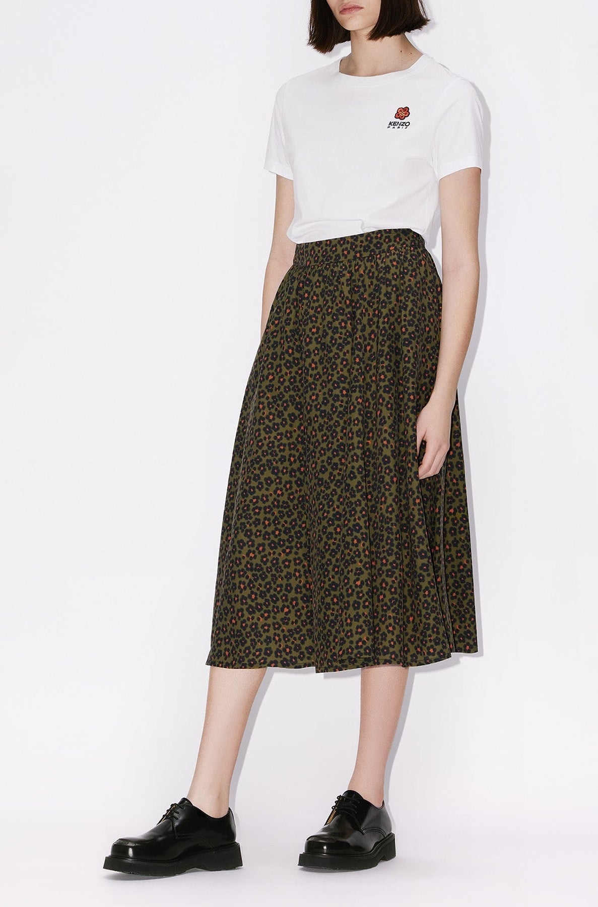 Printed Midi Skirt