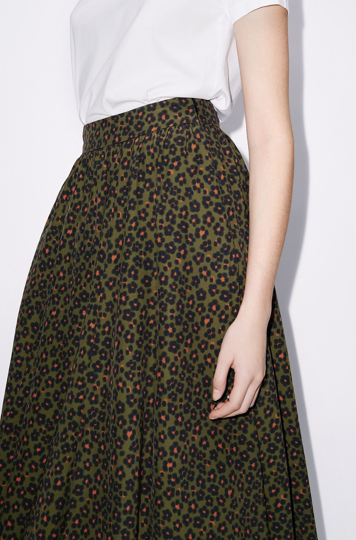 Printed Midi Skirt